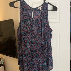 Talbots Paisley colorful blouse